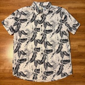 High Surf Men Button Down Hawaiian Short Sleeve Shirt Large Spring Break Summer
